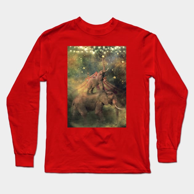 Star Wishes Long Sleeve T-Shirt by Phatpuppy Art